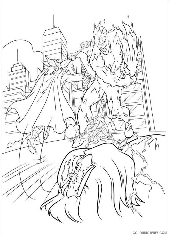 thor coloring pages against his enemies Coloring4free