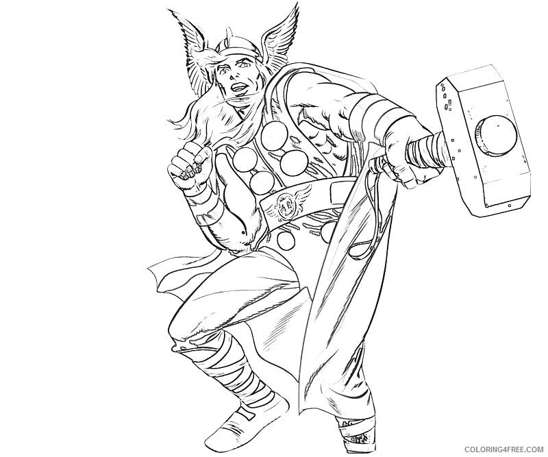 thor coloring pages for boys Coloring4free