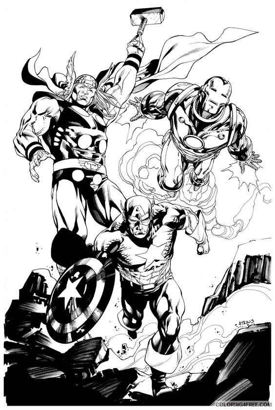 thor coloring pages iron man captain america Coloring4free