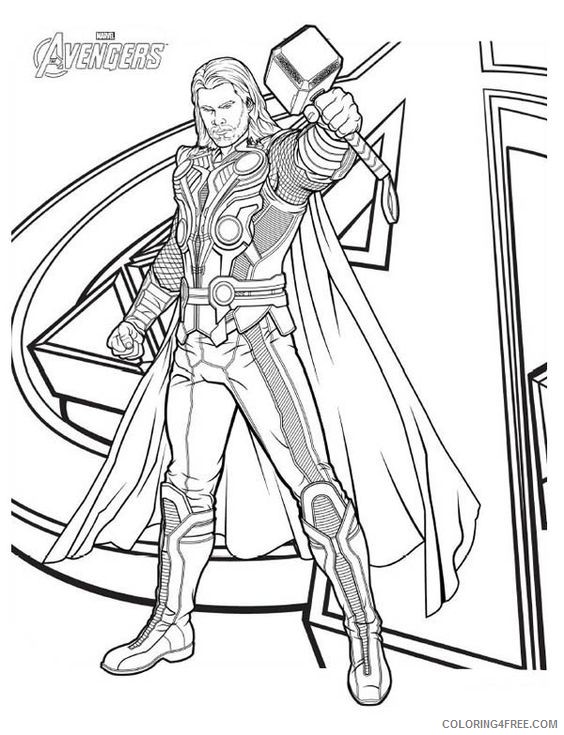 thor coloring pages marvel Coloring4free