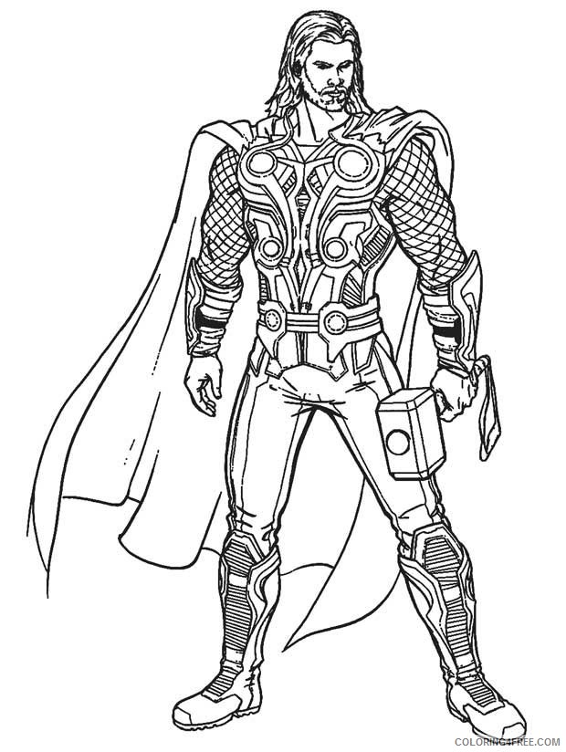 thor the avengers coloring pages Coloring4free