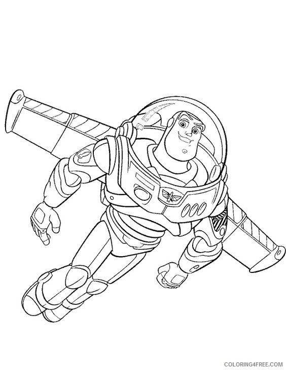 toy story coloring pages buzz lightyear flying Coloring4free