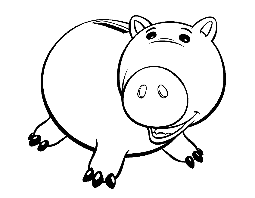 toy story coloring pages hamm Coloring4free