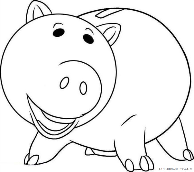 toy story coloring pages hamm piggy bank Coloring4free