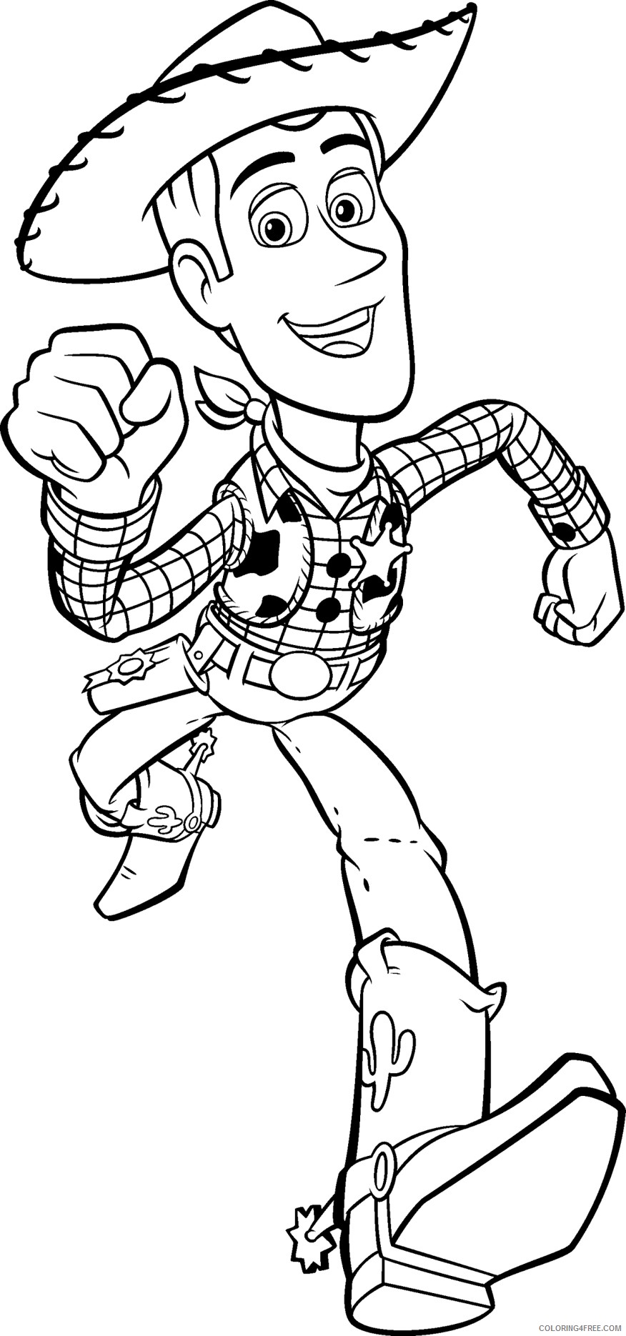 toy story coloring pages woody running Coloring4free