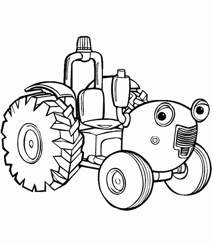 tractor coloring pages cartoon Coloring4free