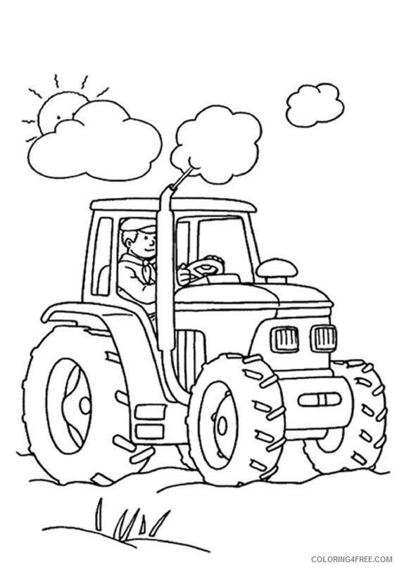 tractor coloring pages for kids Coloring4free