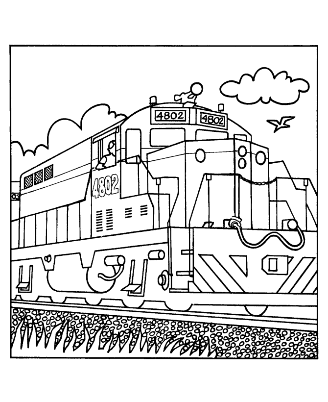 train coloring pages printable Coloring4free