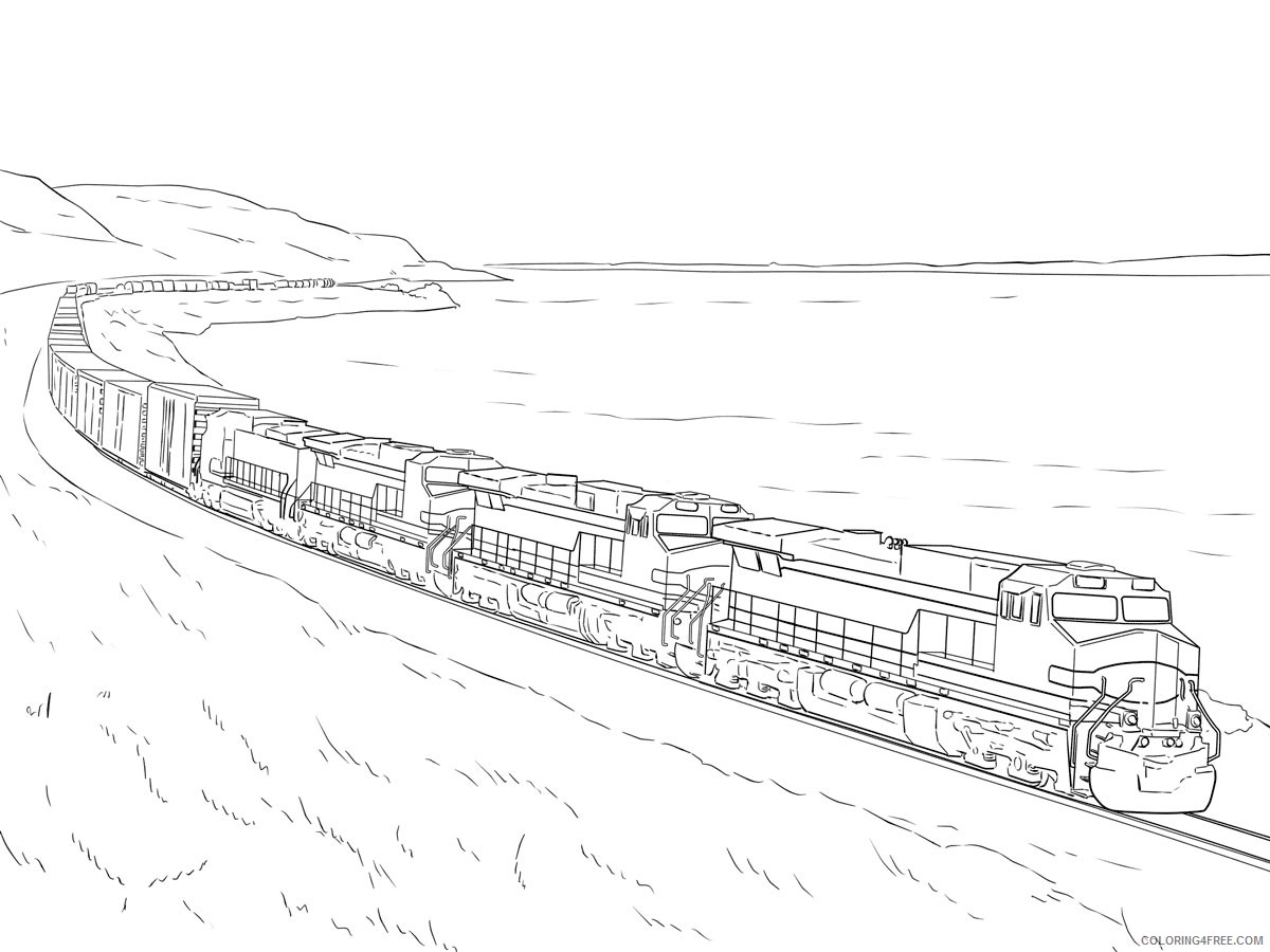train coloring pages printable free Coloring4free