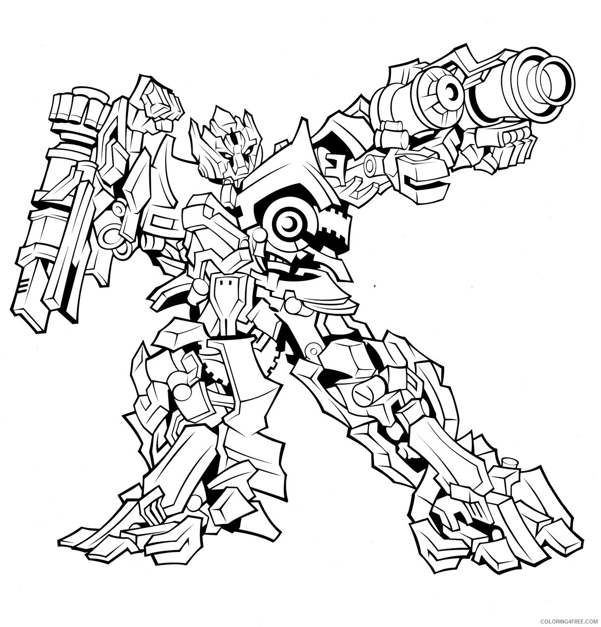 transformer coloring pages megatron shooting Coloring4free