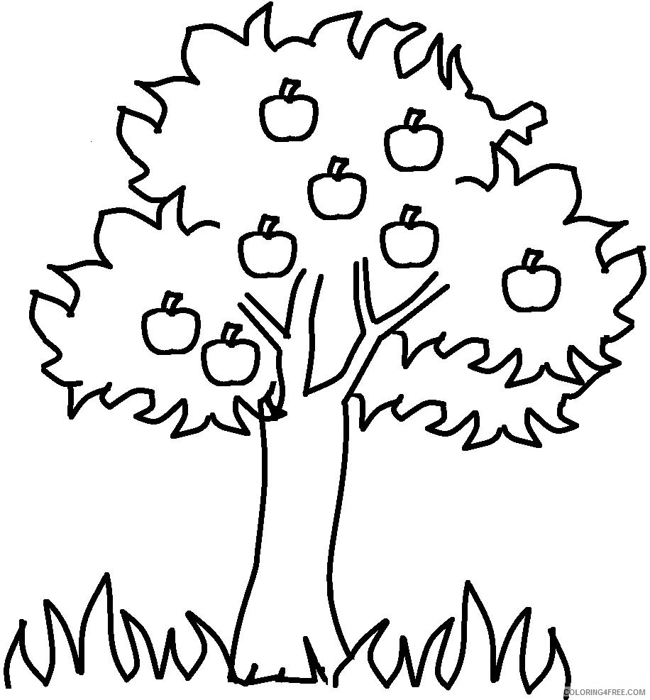 tree coloring pages apple tree Coloring4free