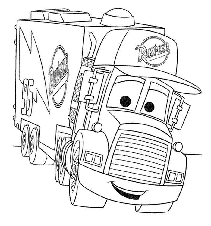 truck coloring pages cartoon Coloring4free