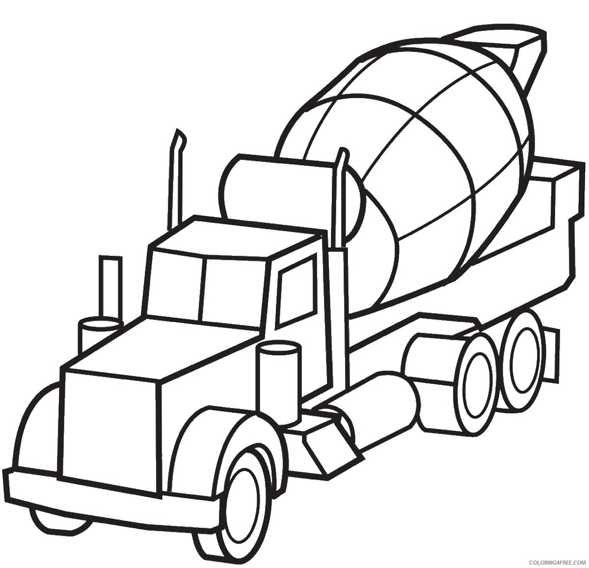 truck coloring pages cement mixer truck Coloring4free