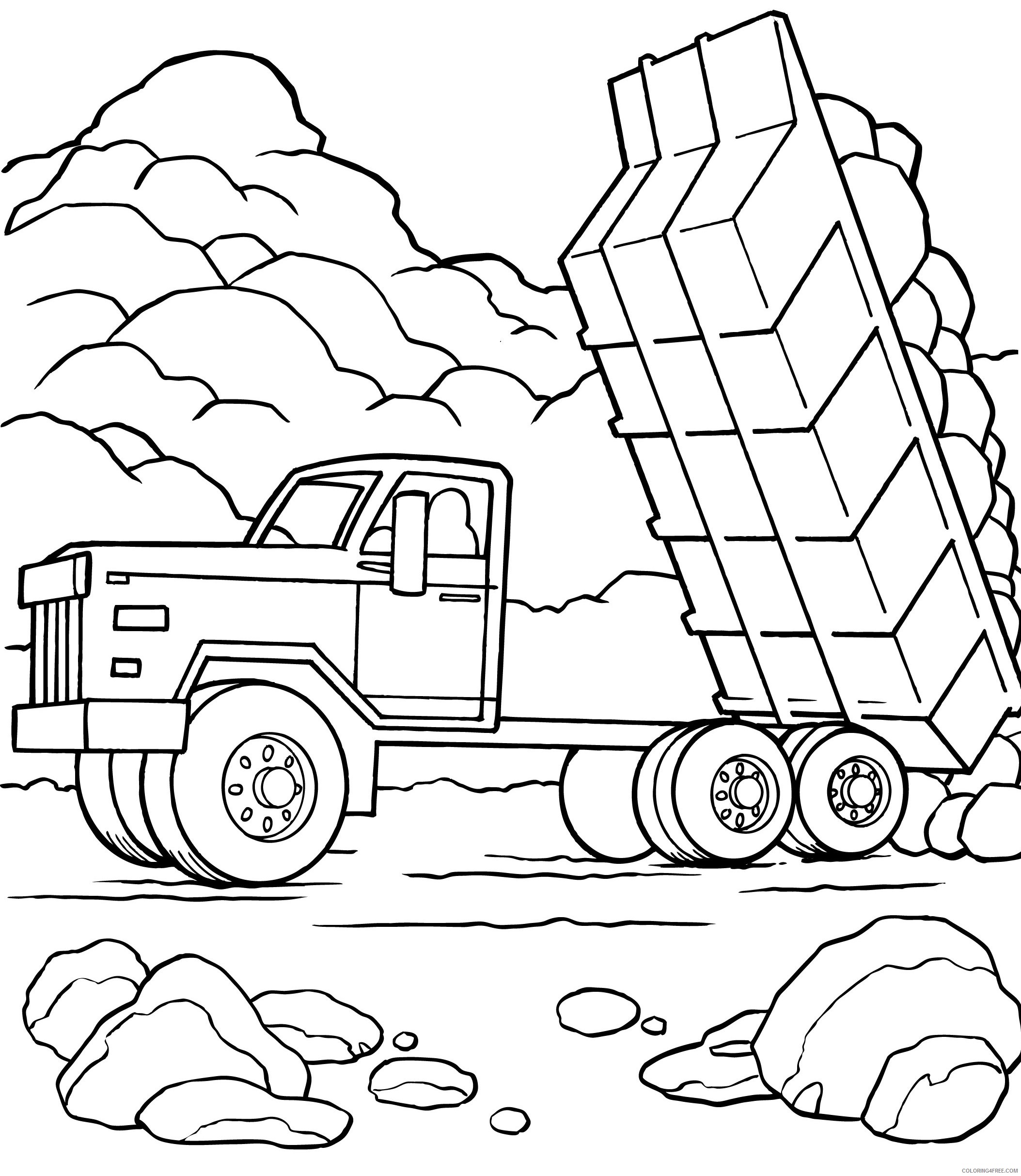 truck coloring pages dump truck printable Coloring4free