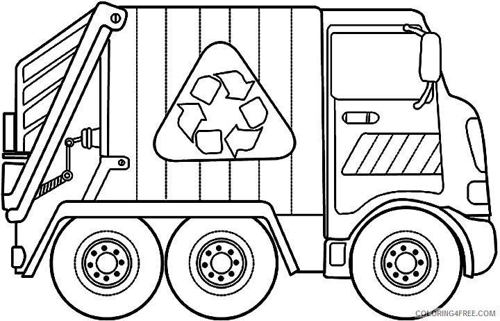 truck coloring pages garbage truck printable Coloring4free