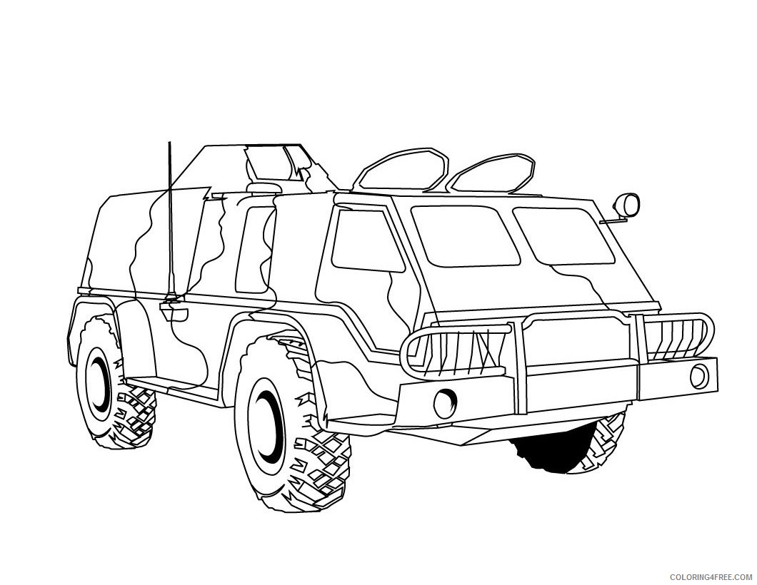 truck coloring pages military truck Coloring4free