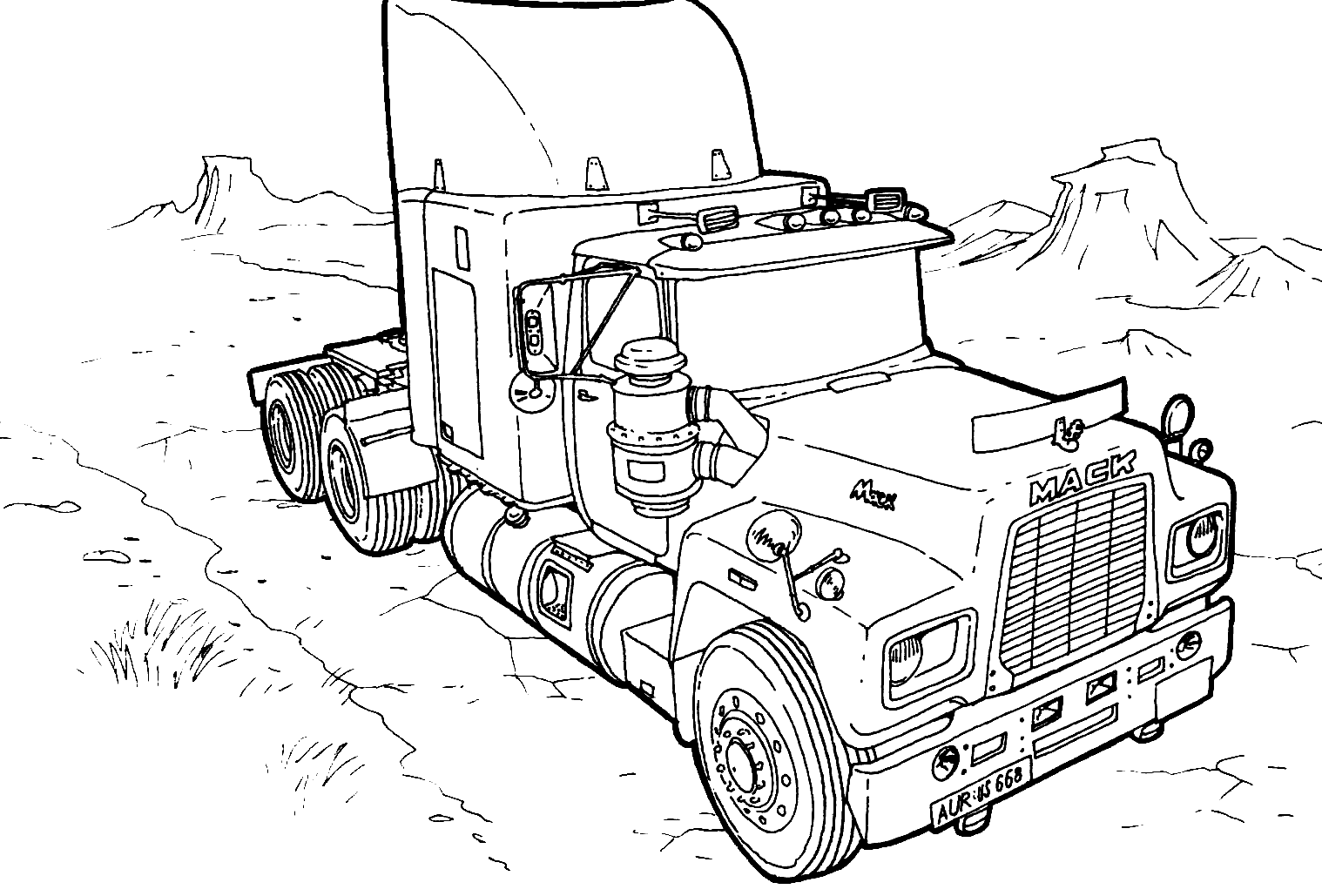 truck coloring pages to print Coloring4free