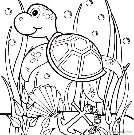 turtle coloring pages under the sea Coloring4free
