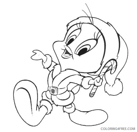 tweety bird christmas coloring pages Coloring4free