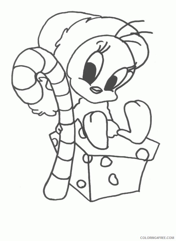 tweety bird christmas coloring pages for kids Coloring4free