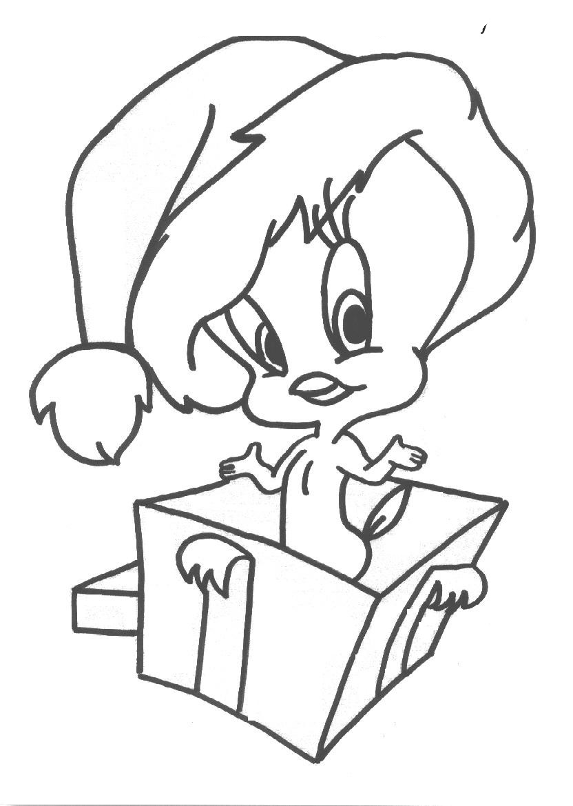 tweety bird coloring pages christmas gift Coloring4free