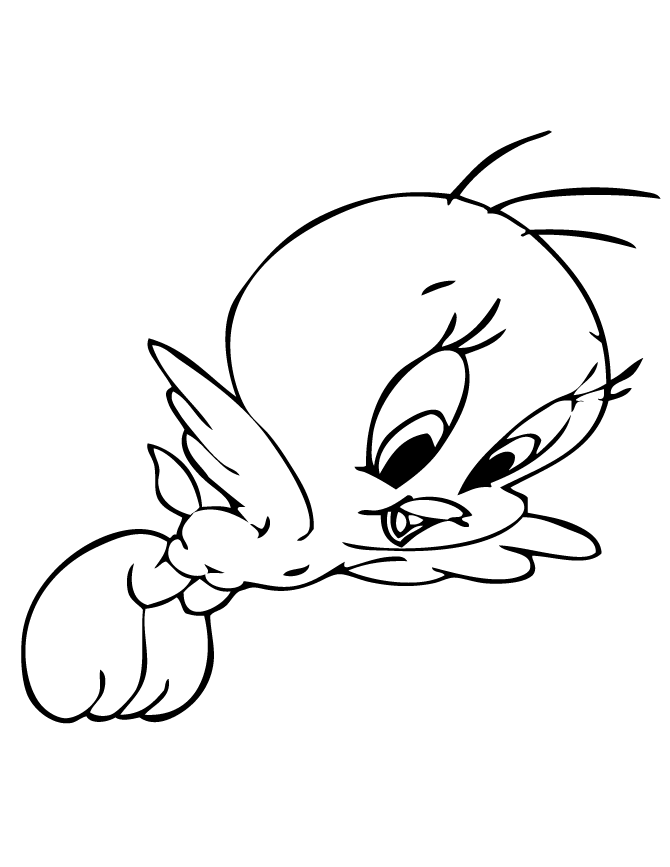 tweety bird coloring pages flying Coloring4free