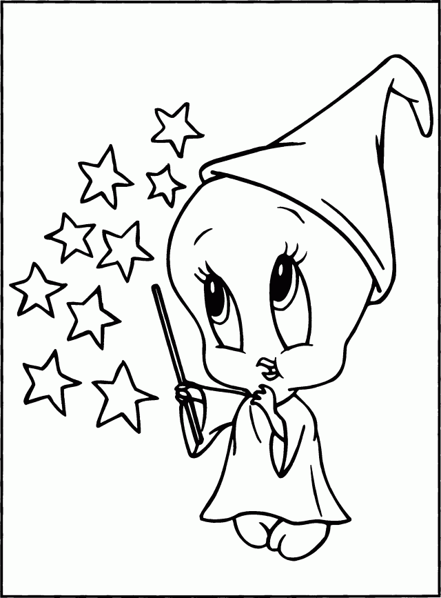 tweety bird coloring pages witch Coloring4free
