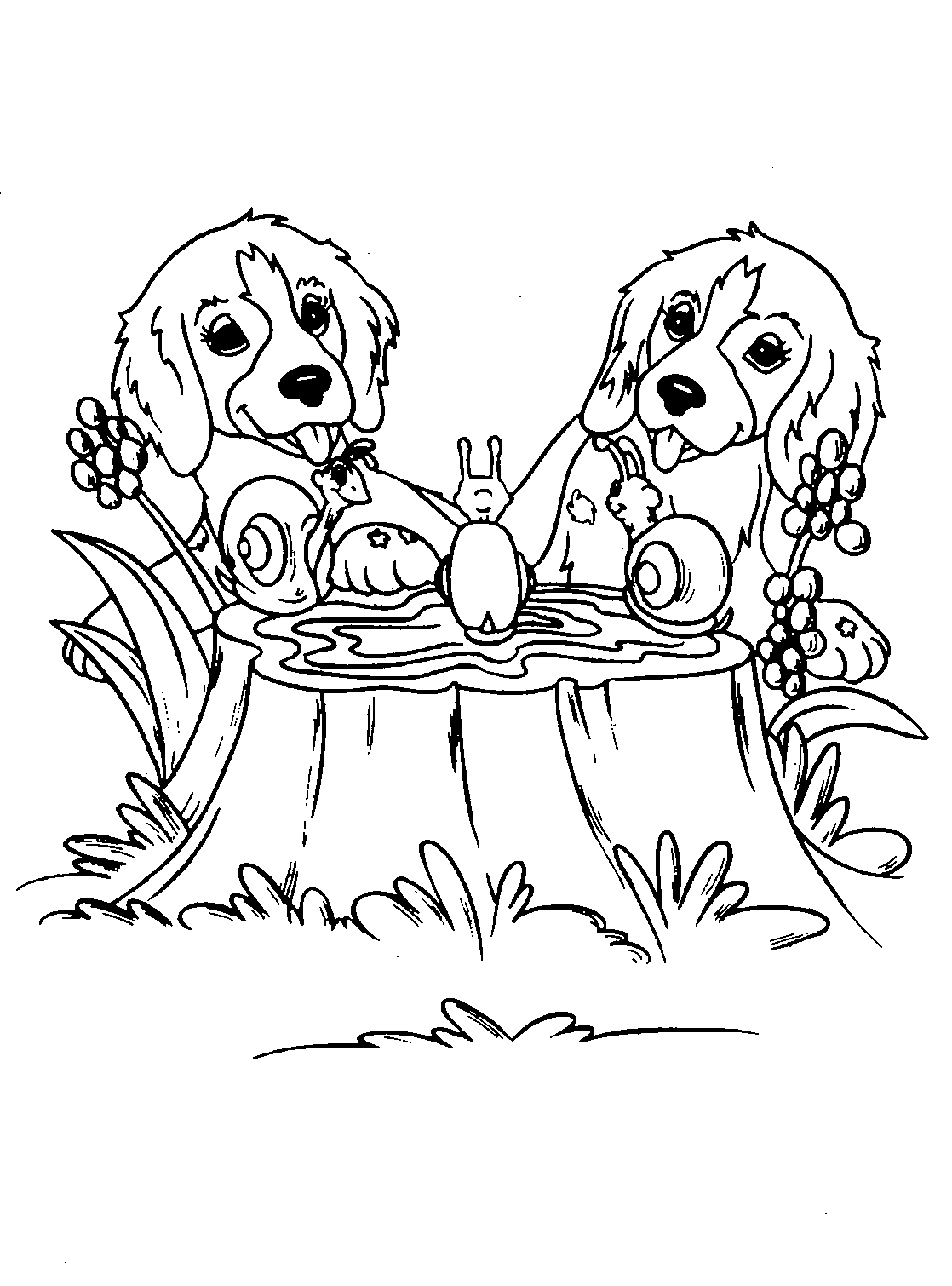 twin dog coloring pages Coloring4free