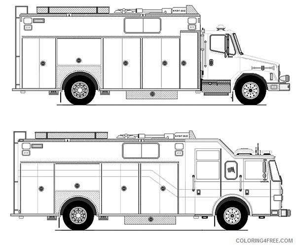 two fire truck coloring pages Coloring4free