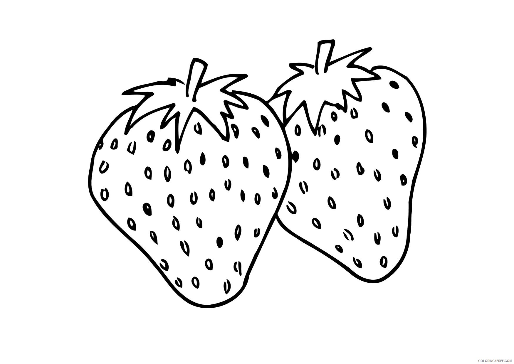 two strawberry coloring pages Coloring4free