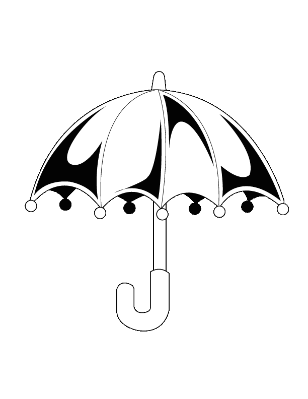 umbrella coloring pages free to print Coloring4free