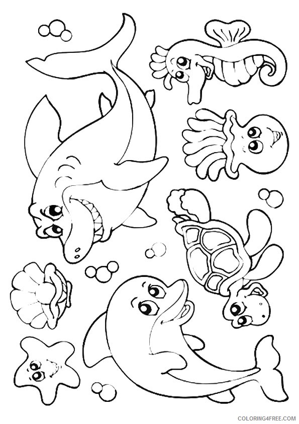under the sea coloring pages animals Coloring4free