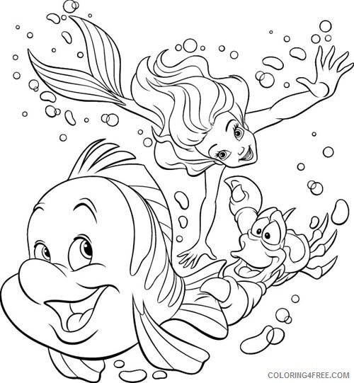 under the sea coloring pages ariel little mermaid Coloring4free