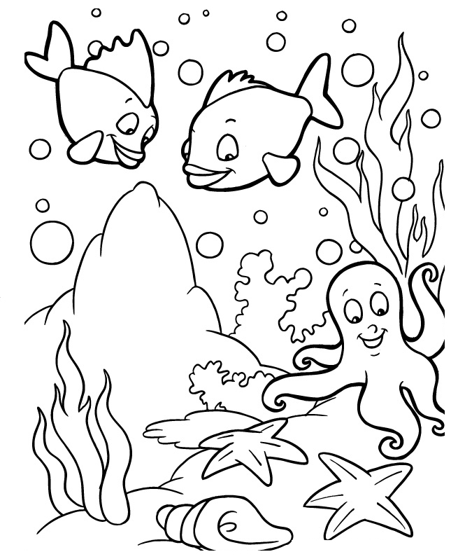 under the sea coloring pages creatures Coloring4free