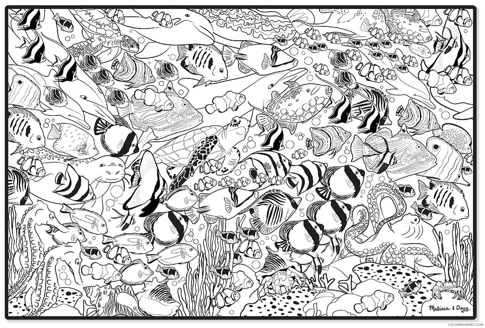 under the sea coloring pages for adults Coloring4free