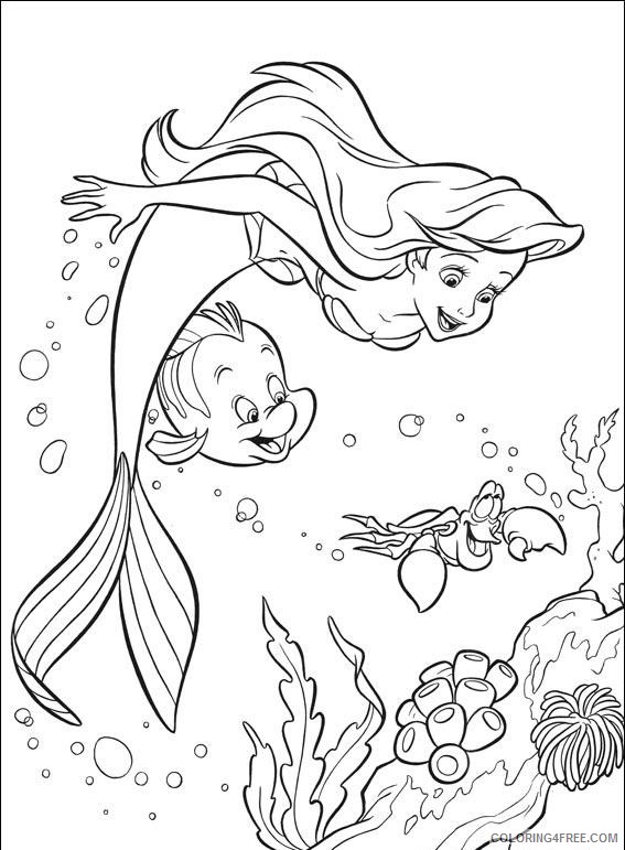under the sea coloring pages little mermaid Coloring4free