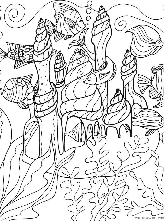 under the sea coloring pages ocean life Coloring4free