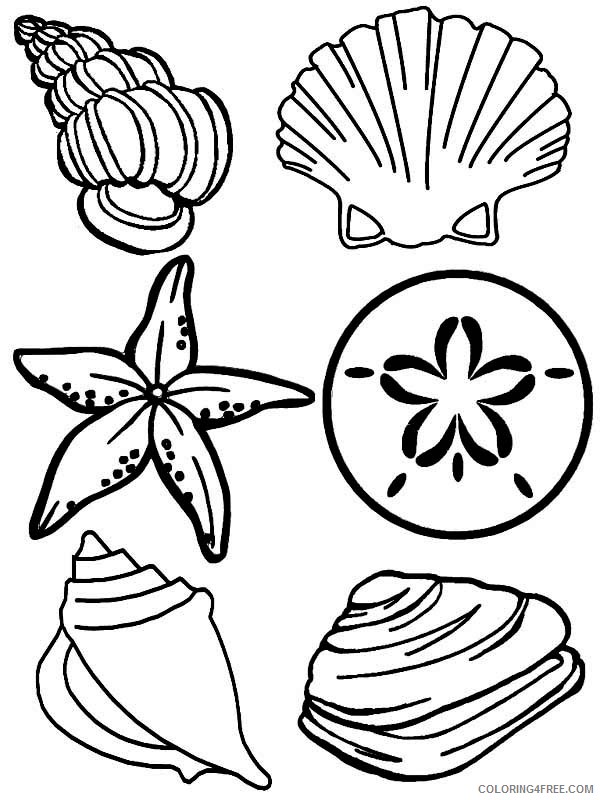 under the sea coloring pages shells Coloring4free