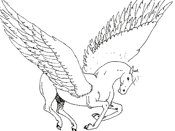 unicorn coloring pages flying Coloring4free