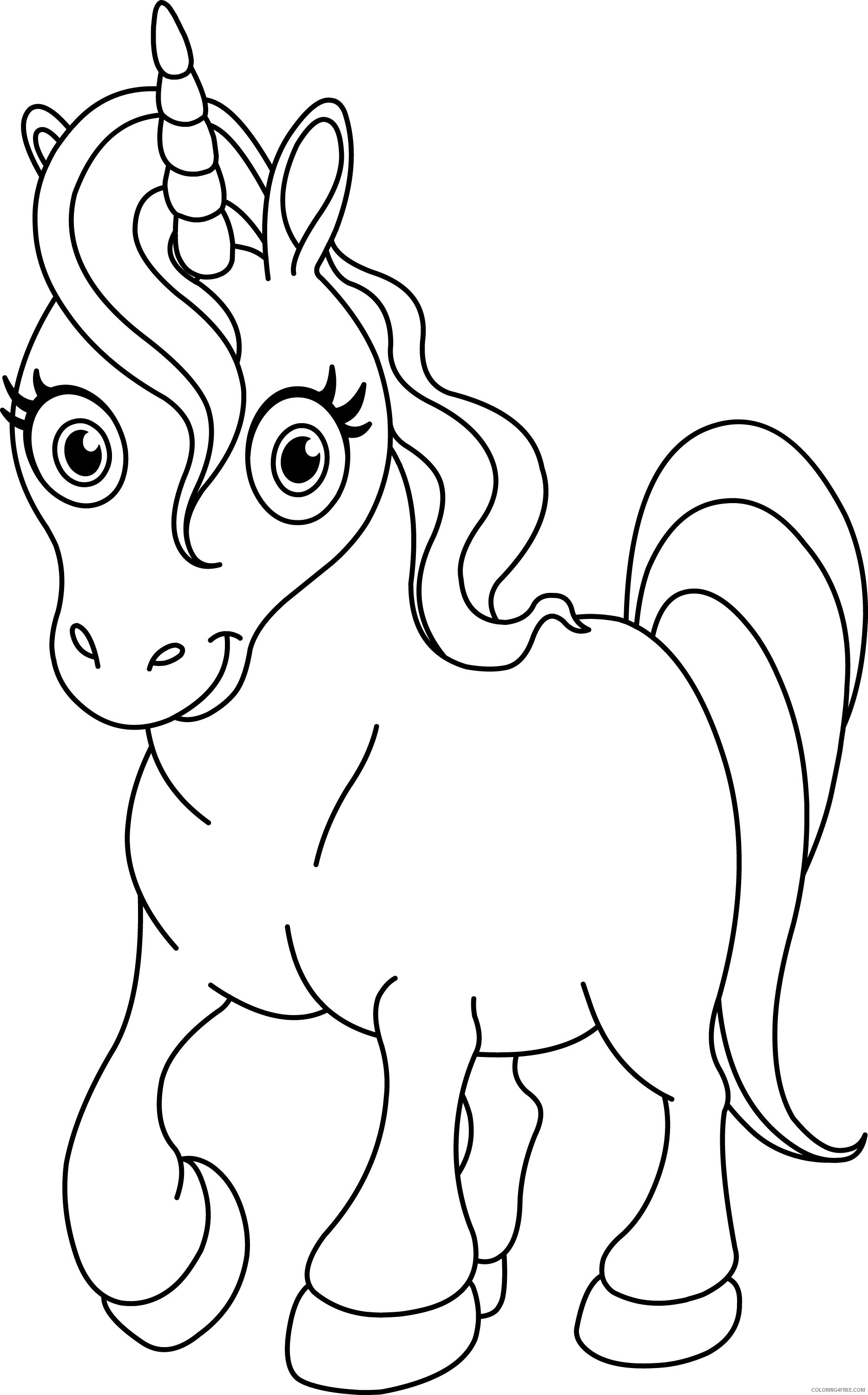 unicorn coloring pages for kids printable Coloring4free