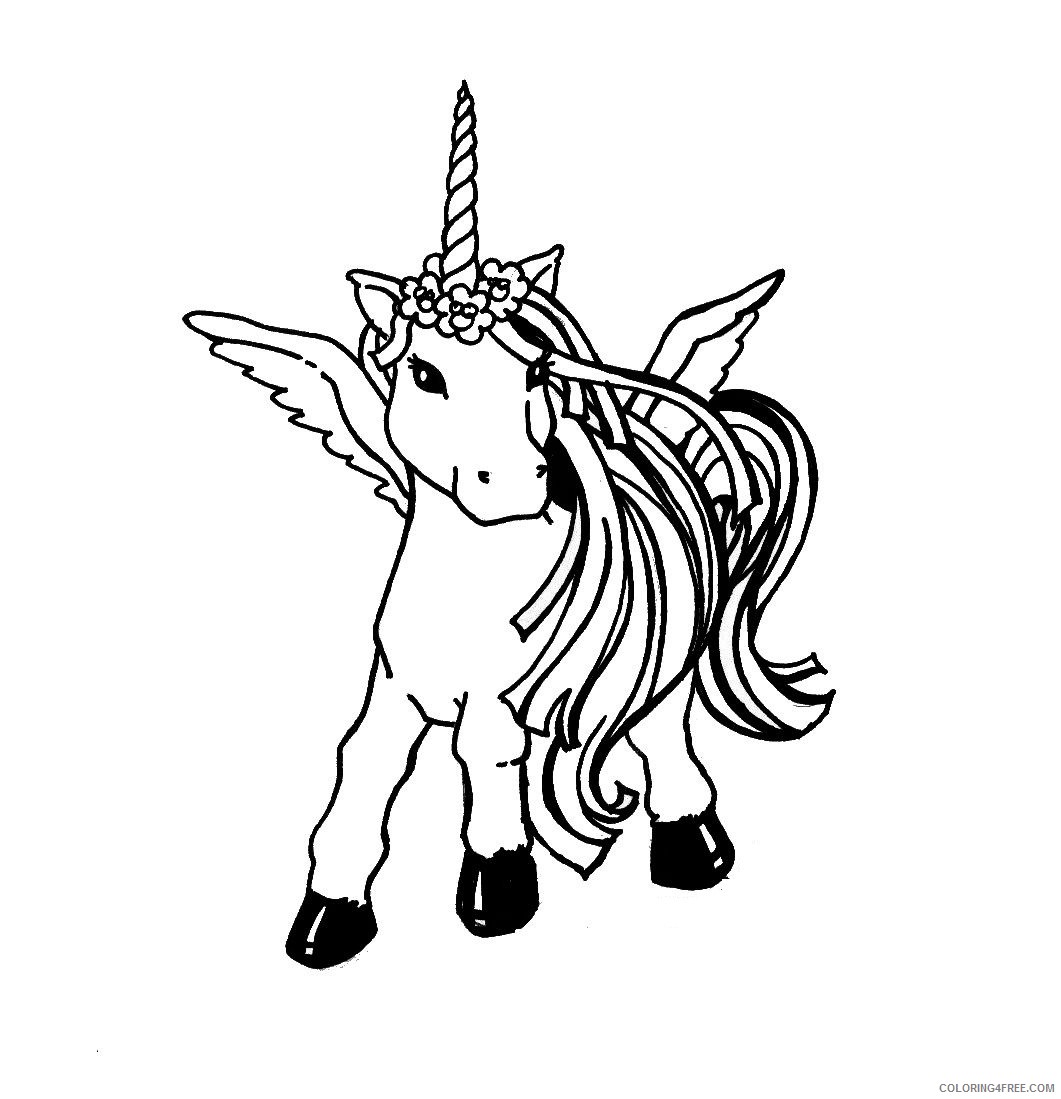 unicorn coloring pages free to print Coloring4free