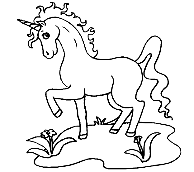 unicorn coloring pages with flowers Coloring4free