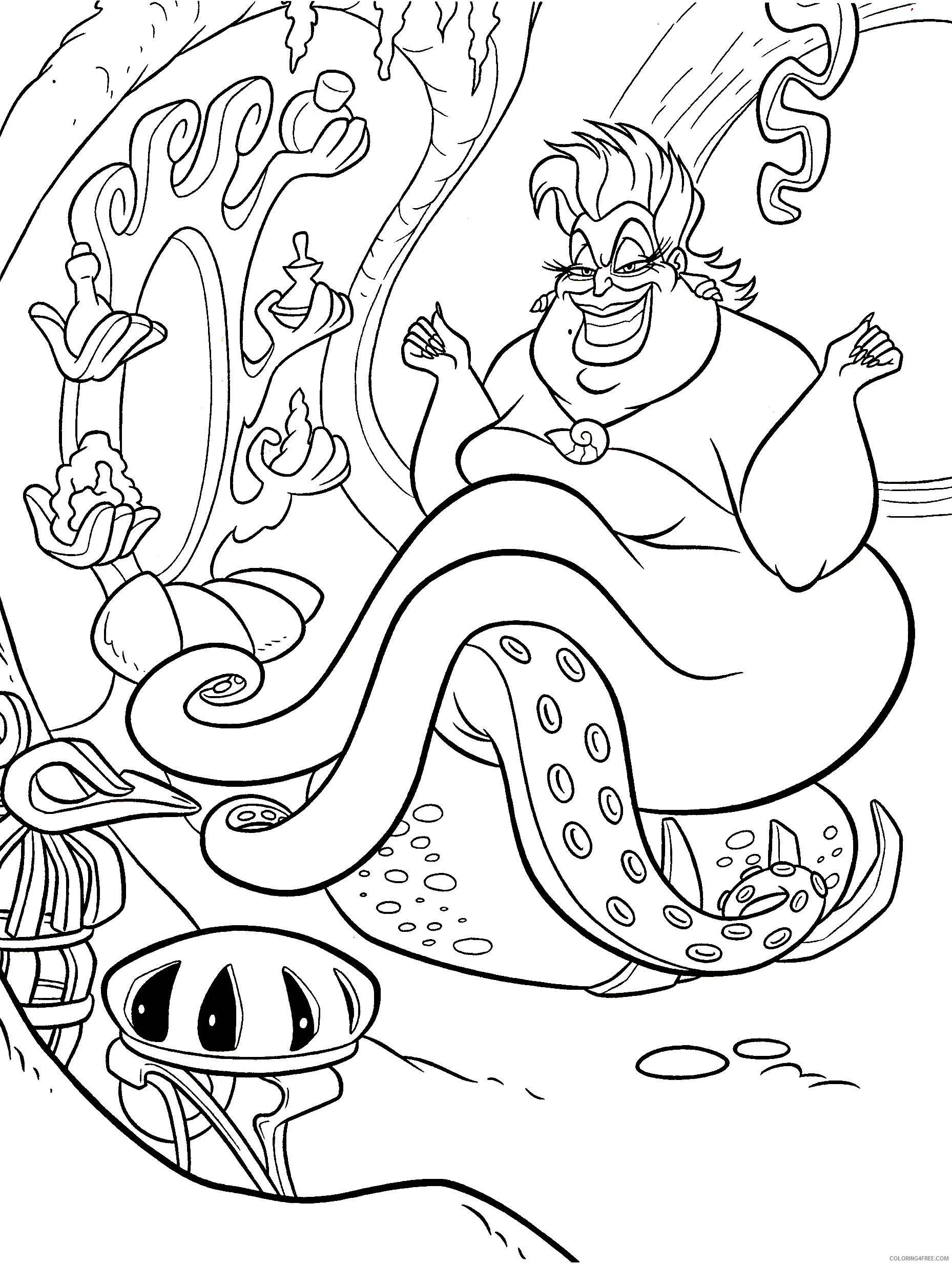 ursula little mermaid coloring pages Coloring4free