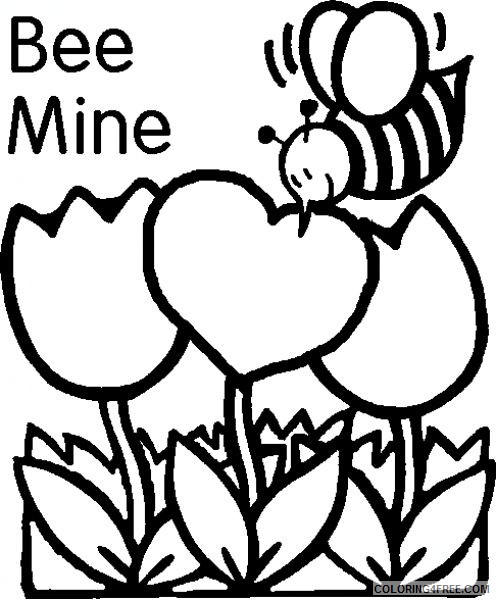 valentines day coloring pages be mine Coloring4free