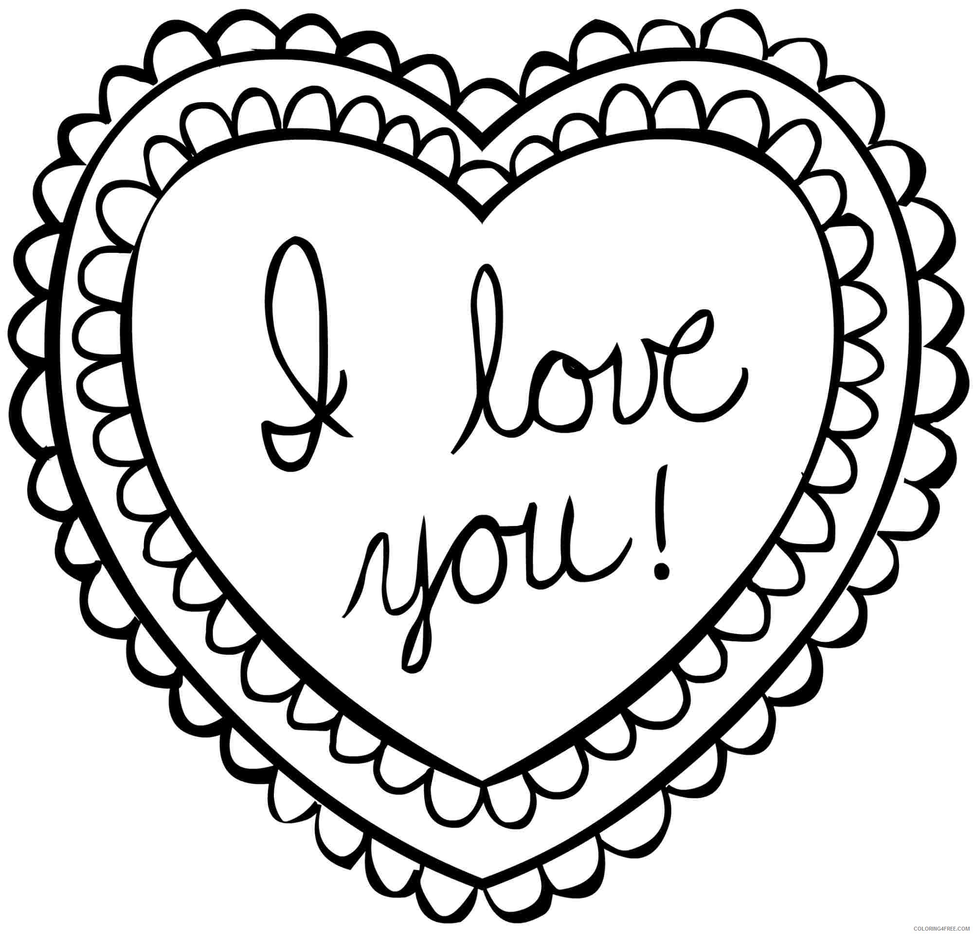 valentines day coloring pages i love you Coloring4free
