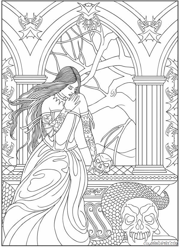 vampire coloring pages for adults printable Coloring4free