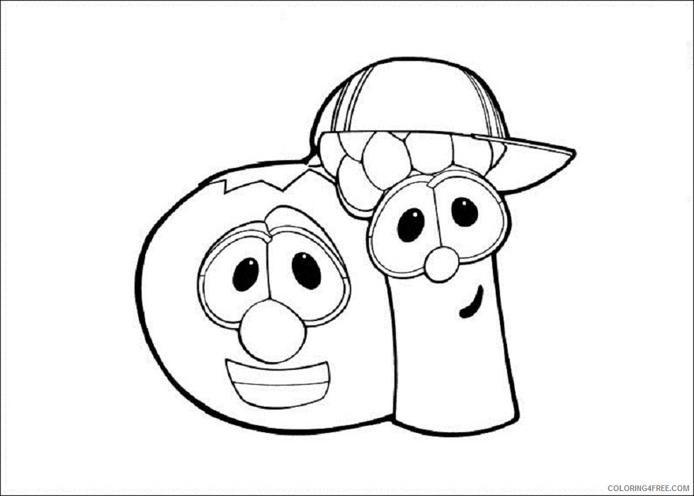 veggie tales coloring pages bob and junior Coloring4free