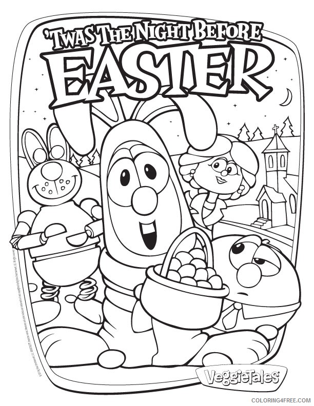 veggie tales coloring pages easter Coloring4free