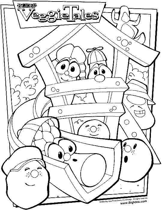 veggie tales coloring pages for kids Coloring4free