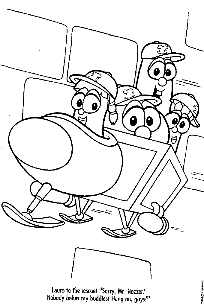 veggie tales coloring pages free to print Coloring4free